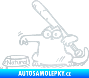 Samolepka Dolej natural levá škrábaný hliník