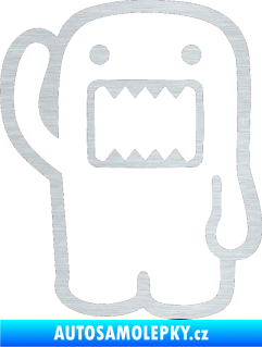 Samolepka Domo 001 levá hello škrábaný hliník