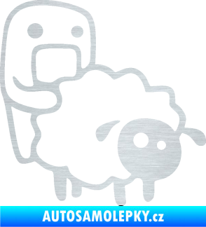 Samolepka Domo 005 pravá love sheep škrábaný hliník