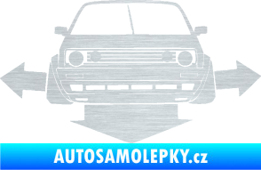 Samolepka Down and out car 002 škrábaný hliník