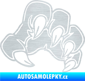 Samolepka Drápy 001 pravá škrábaný hliník
