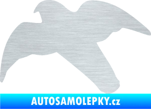 Samolepka Dravec na sklo 003 levá škrábaný hliník