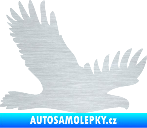 Samolepka Dravec na sklo 004 pravá škrábaný hliník