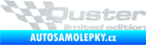 Samolepka Duster limited edition levá škrábaný hliník