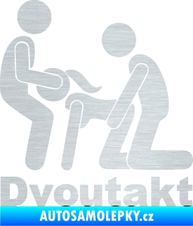 Samolepka Dvoutakt levá škrábaný hliník