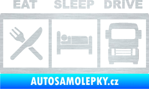 Samolepka Eat, sleep, drive 003 s nápisem škrábaný hliník