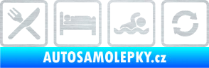 Samolepka Eat sleep swimming repeat plavání škrábaný hliník