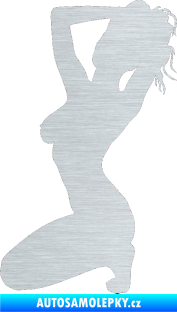 Samolepka Erotická žena 012 levá škrábaný hliník