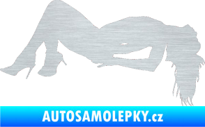 Samolepka Erotická žena 035 levá škrábaný hliník