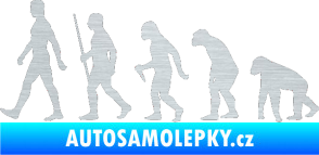Samolepka Evoluce 001 levá škrábaný hliník