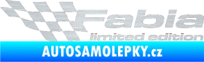 Samolepka Fabia limited edition levá škrábaný hliník