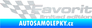 Samolepka Favorit limited edition levá škrábaný hliník