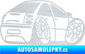 Samolepka Fiat Bravo karikatura pravá škrábaný hliník