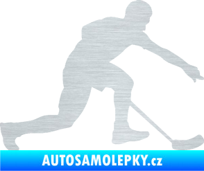 Samolepka Florbal 005 pravá škrábaný hliník