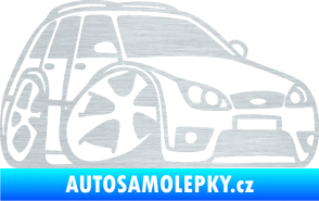 Samolepka Ford Mondeo combi karikatura pravá škrábaný hliník