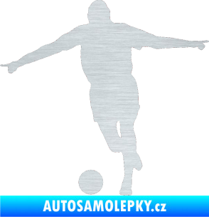 Samolepka Fotbalista 015 levá škrábaný hliník