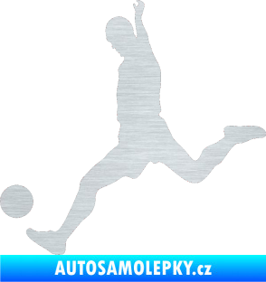 Samolepka Fotbalista 023 levá škrábaný hliník