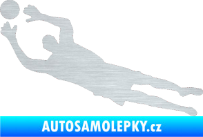 Samolepka Fotbalista 026 levá brankář škrábaný hliník