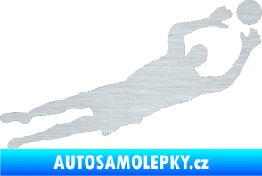 Samolepka Fotbalista 026 pravá brankář škrábaný hliník