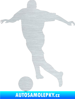 Samolepka Fotbalista 030 levá škrábaný hliník