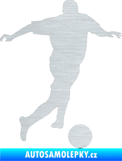 Samolepka Fotbalista 030 pravá škrábaný hliník