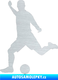 Samolepka Fotbalista 031 levá škrábaný hliník