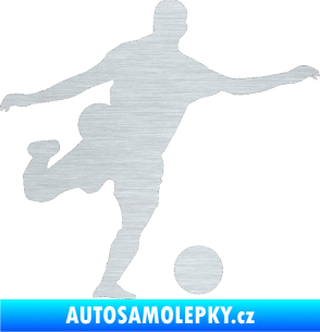Samolepka Fotbalista 032 pravá škrábaný hliník