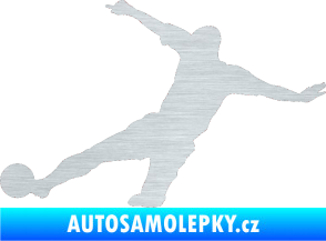 Samolepka Fotbalista 037 levá škrábaný hliník