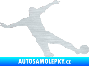 Samolepka Fotbalista 037 pravá škrábaný hliník