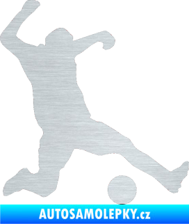 Samolepka Fotbalista 039 pravá škrábaný hliník