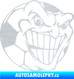 Samolepka Fotbalový míč 002 pravá škrábaný hliník