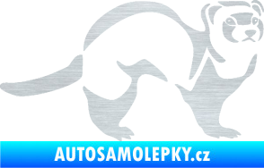 Samolepka Fretka 002 pravá škrábaný hliník