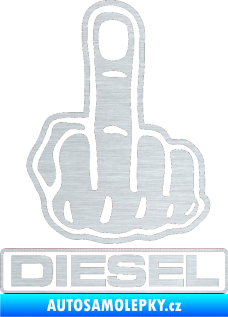 Samolepka Fuck off diesel škrábaný hliník