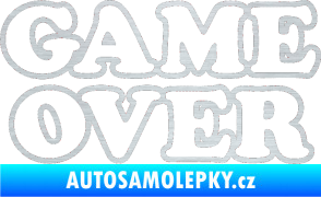 Samolepka Game over nad sebou 001 škrábaný hliník