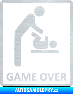 Samolepka Game over varianta baby škrábaný hliník