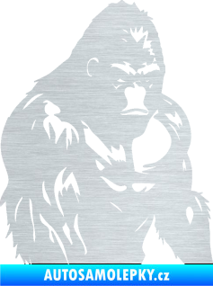 Samolepka Gorila 004 pravá škrábaný hliník