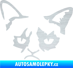 Samolepka Grumpy cat 001 levá škrábaný hliník