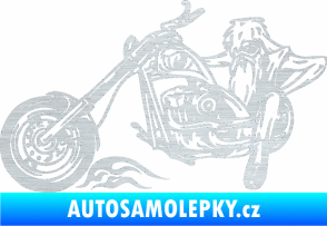 Samolepka Harley 001 levá škrábaný hliník