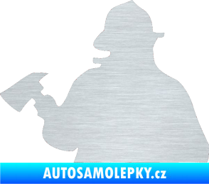 Samolepka Hasič 004 levá škrábaný hliník