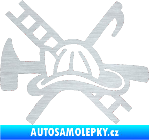 Samolepka Hasič 005 levá škrábaný hliník