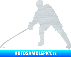 Samolepka Hokejista 002 levá škrábaný hliník