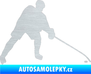 Samolepka Hokejista 002 pravá škrábaný hliník
