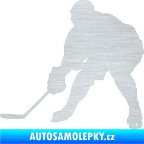 Samolepka Hokejista 016 levá škrábaný hliník