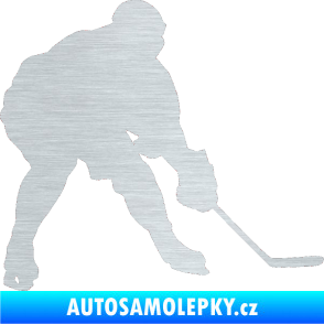 Samolepka Hokejista 016 pravá škrábaný hliník