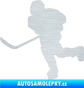 Samolepka Hokejista 017 levá škrábaný hliník