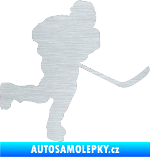 Samolepka Hokejista 017 pravá škrábaný hliník