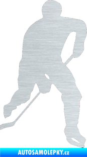 Samolepka Hokejista 022 pravá škrábaný hliník