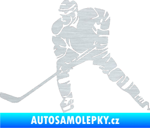 Samolepka Hokejista 026 levá škrábaný hliník
