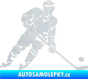 Samolepka Hokejista 027 pravá škrábaný hliník