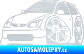 Samolepka Honda Civic karikatura levá škrábaný hliník